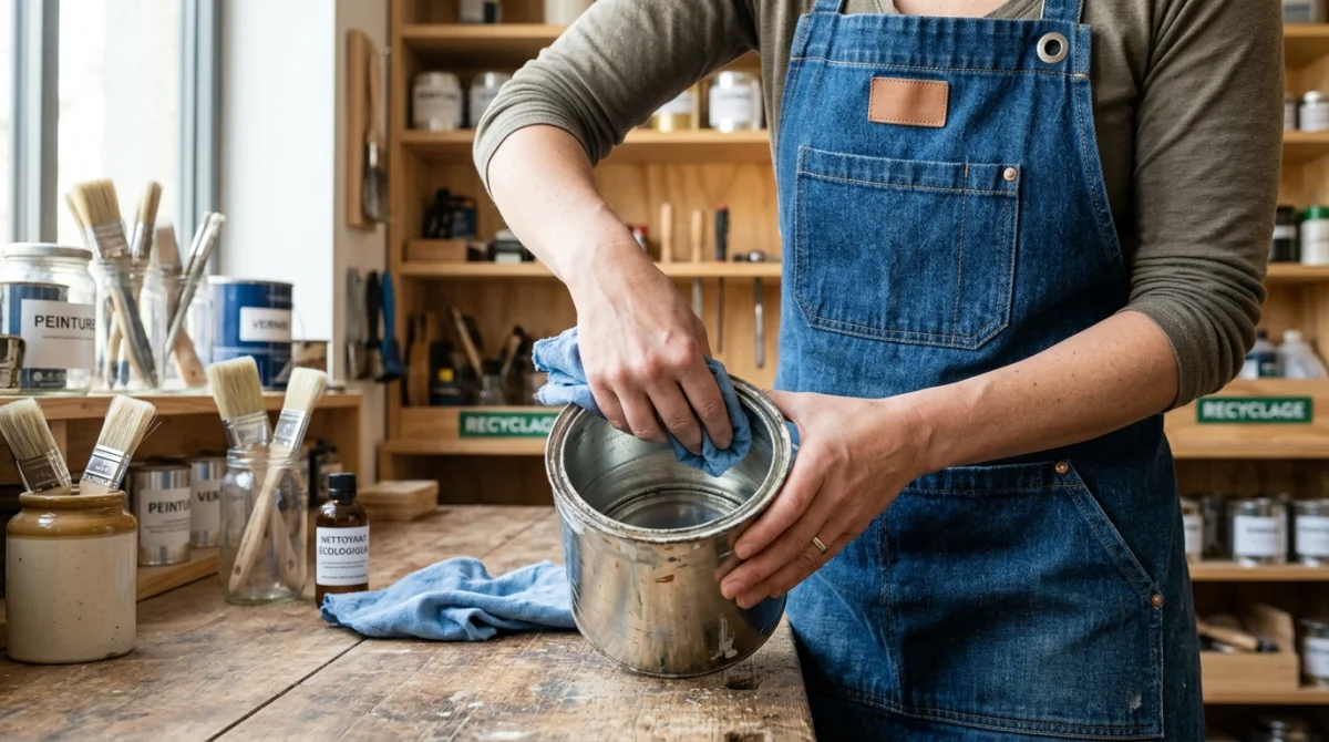 ou jeter les pots de peinture vide